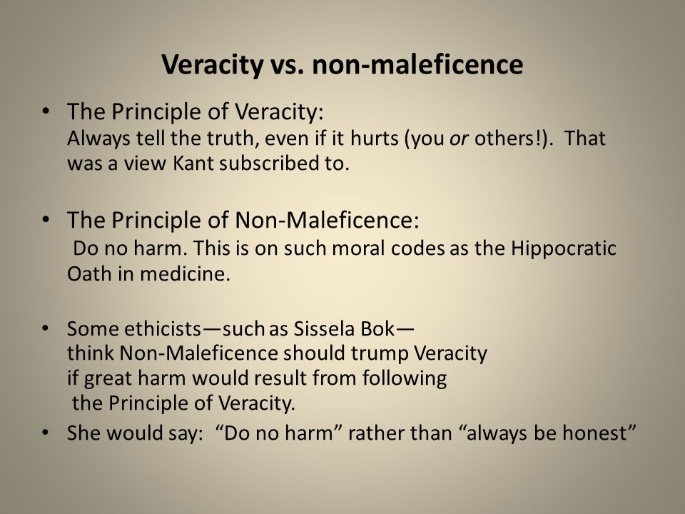 Principle of non maleficence violation case study
